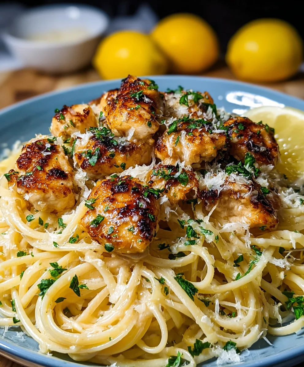 Lemon Parmesan Chicken Linguine - Easy Dinner Recipe