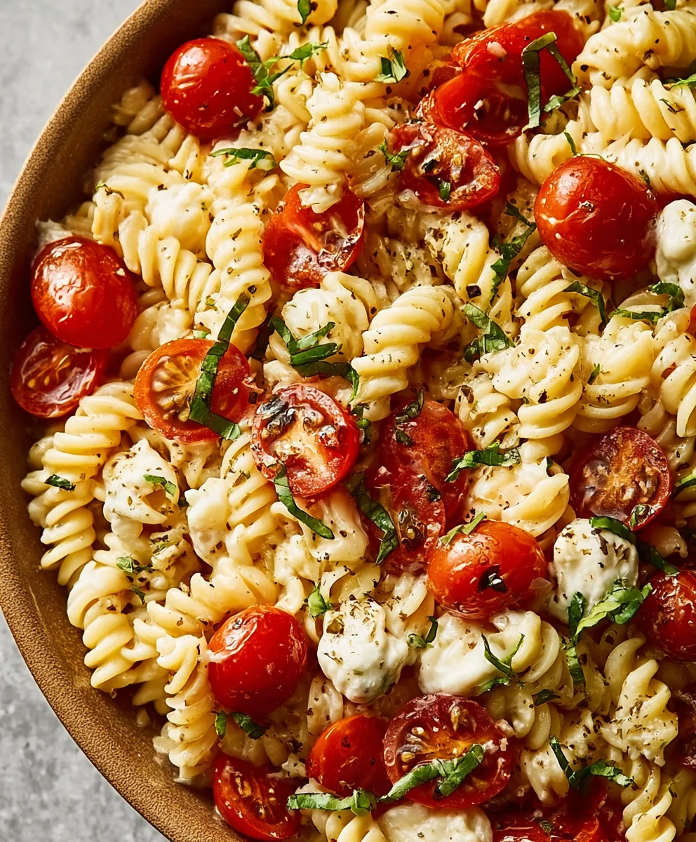 Creamy Caprese Pasta Salad- Easy & Delicious Recipe
