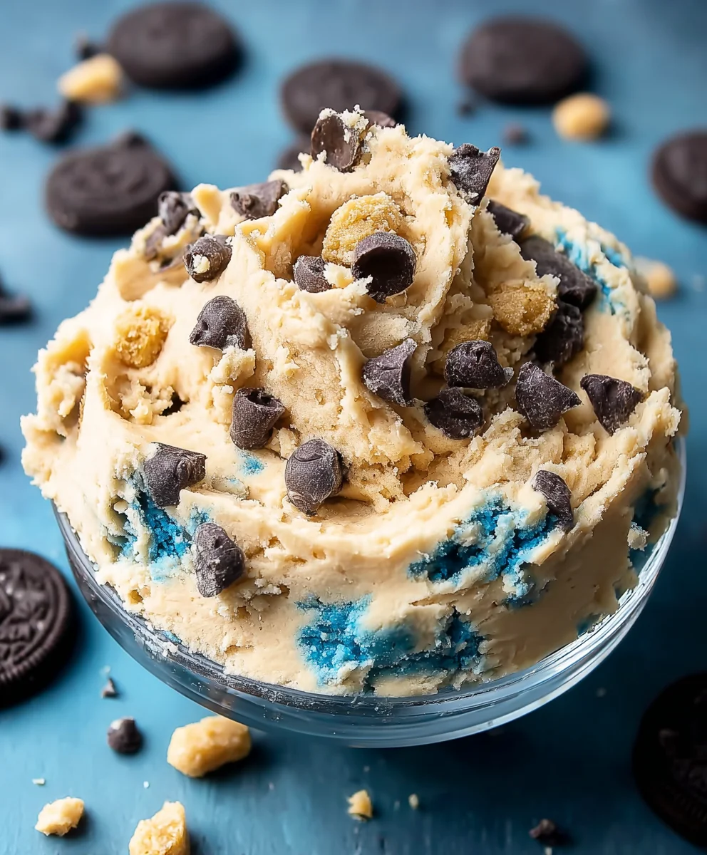 Cookie Monster Edible Cookie Dough-Fun Recipe