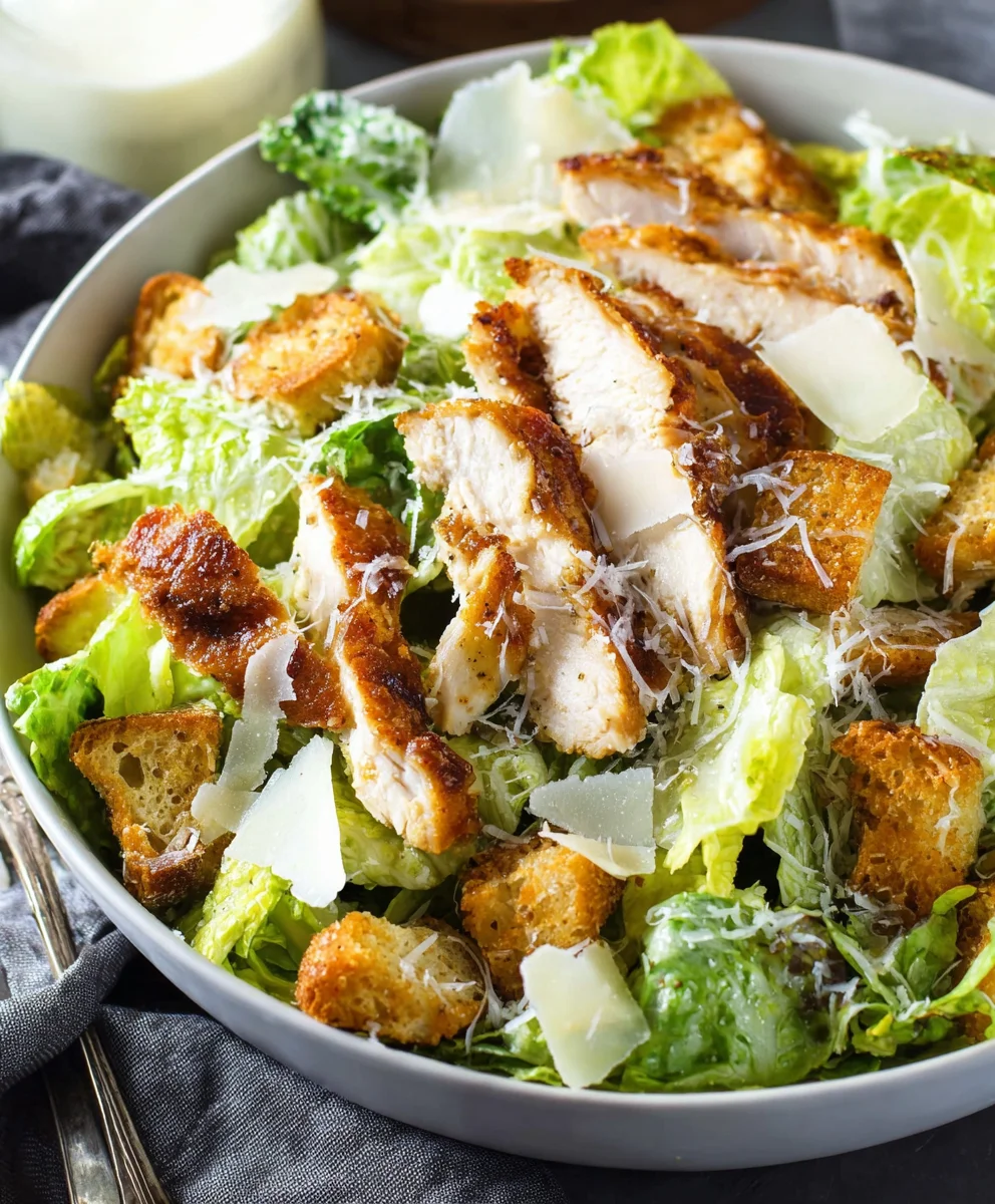 Crispy Chicken Caesar Salad - Delicious & Easy Recipe