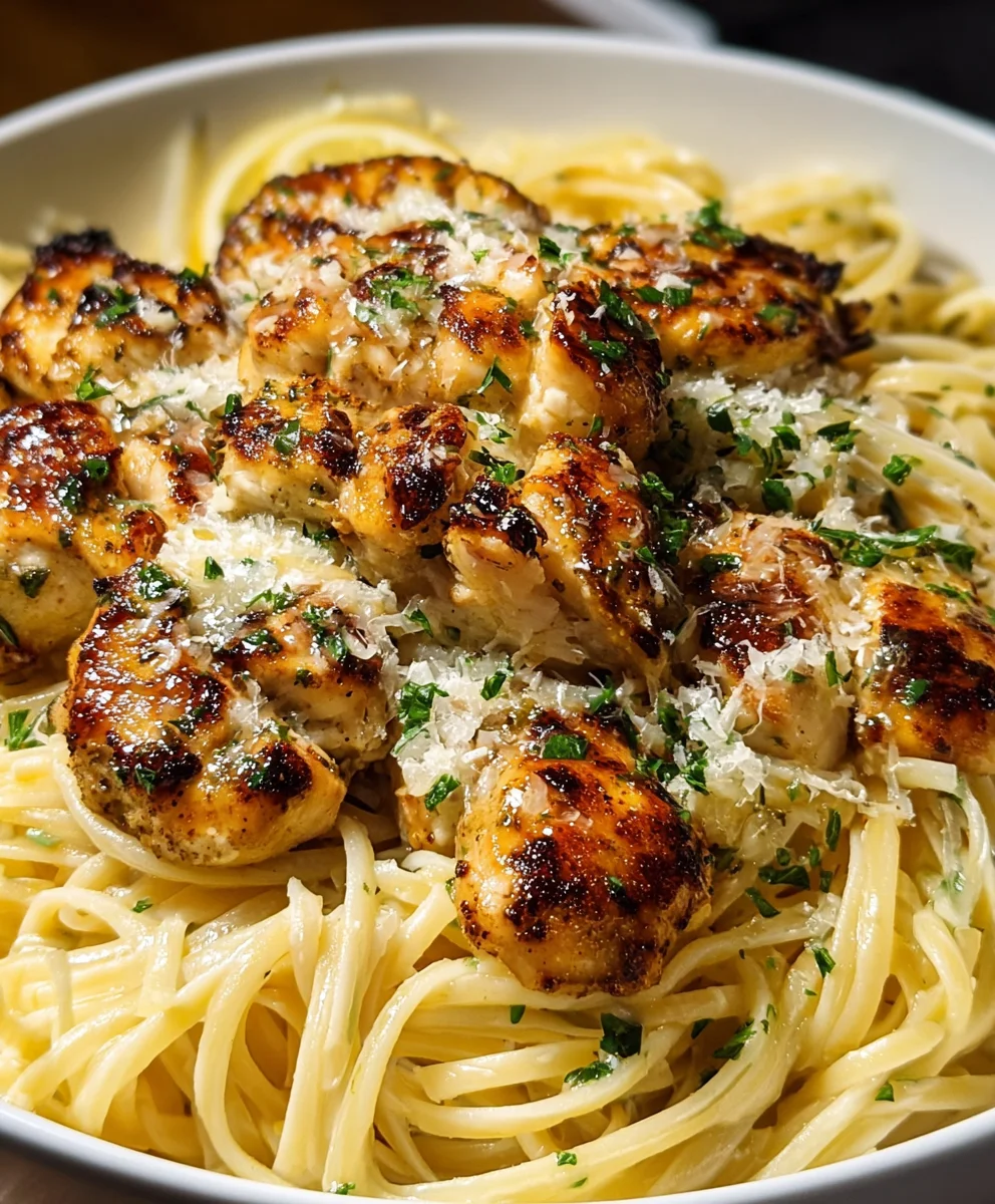 Lemon Parmesan Chicken Linguine - Easy Dinner Recipe