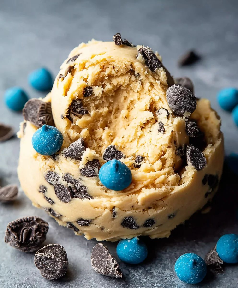 Cookie Monster Edible Cookie Dough-Fun Recipe