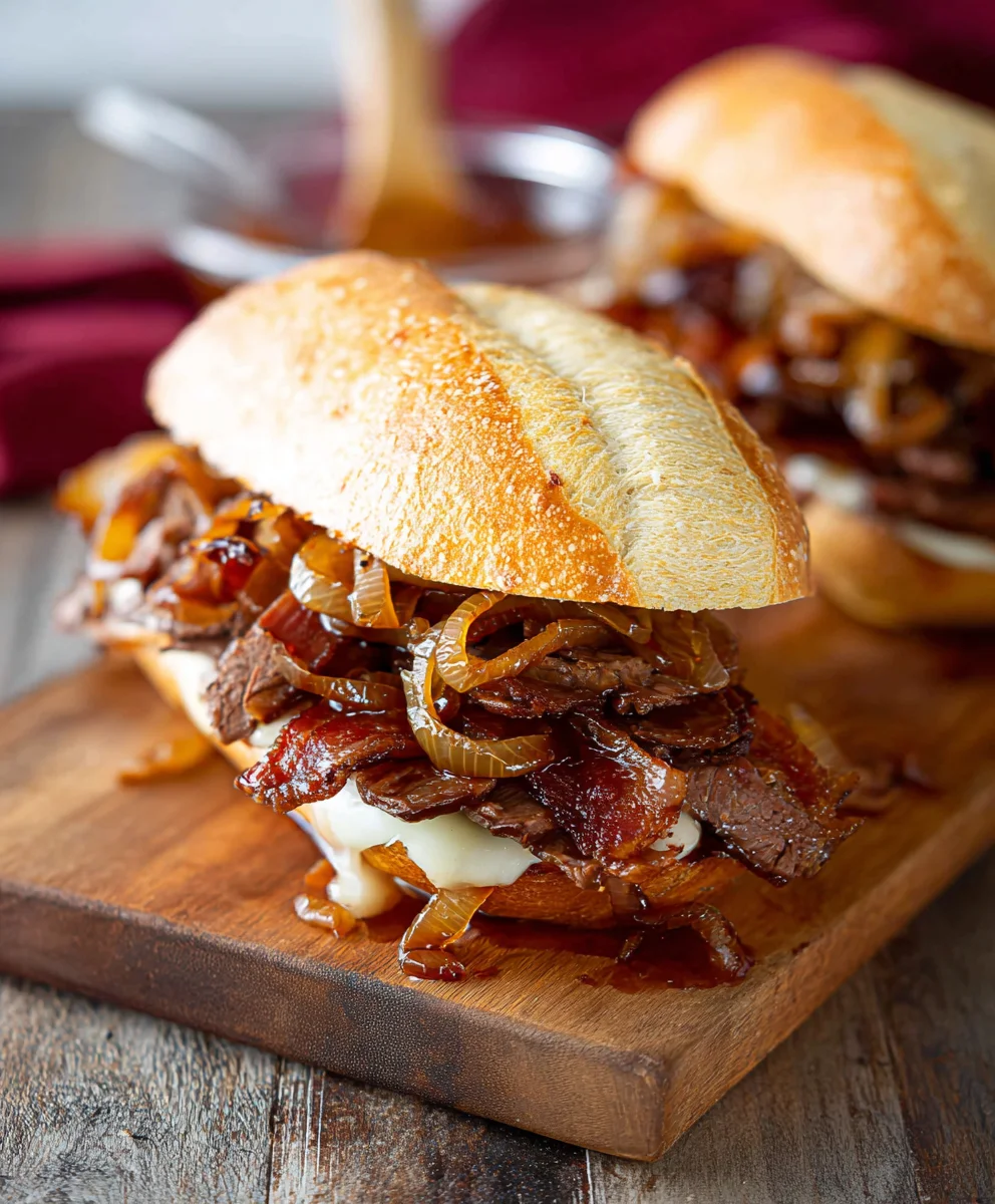 Best Beef Beef Bacon Sandwich Caramelized Onion Recipe