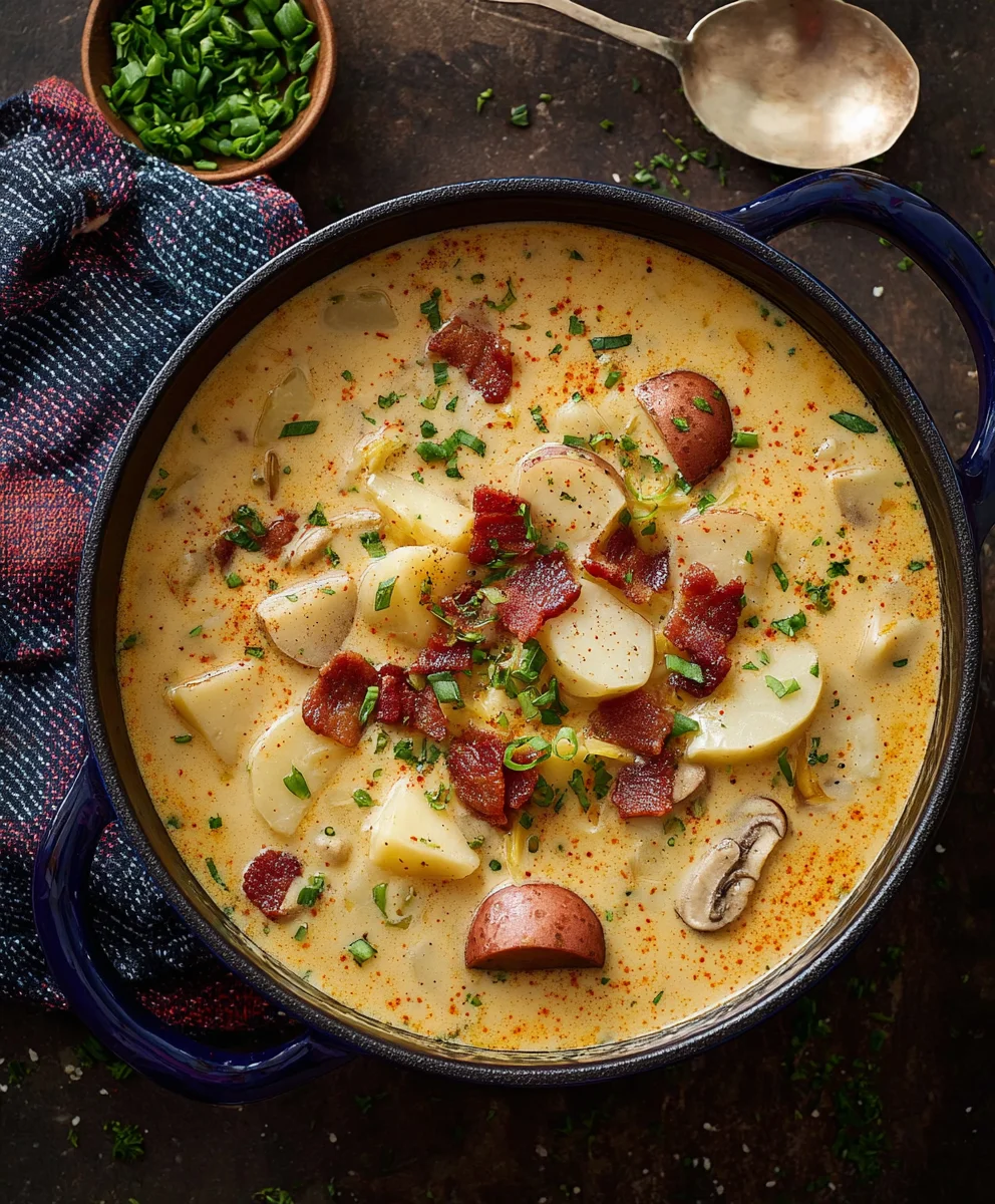 Creamy Cajun Potato Soup Recipe - Hearty & Delicious