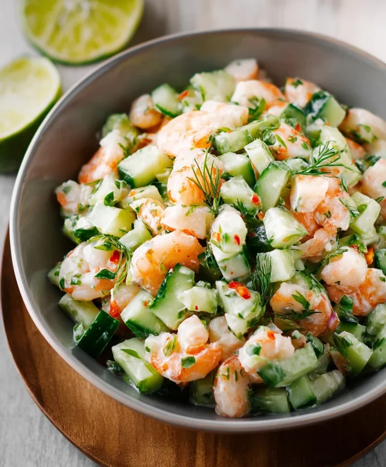 Refreshing Cucumber Shrimp Salad Recipe-Light & Easy