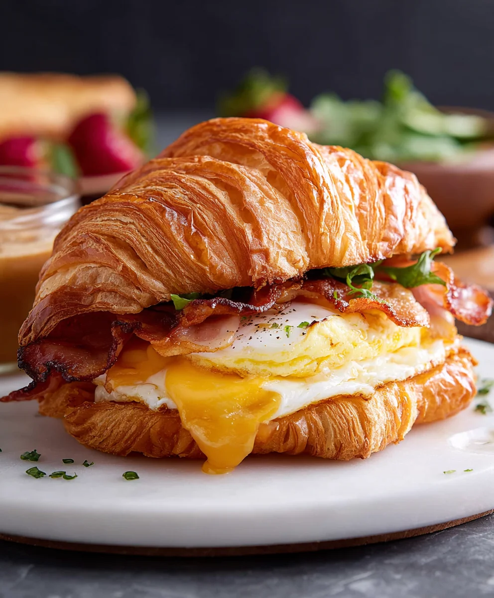 Easy Croissant Breakfast Sandwiches - Quick & Delicious Recipes