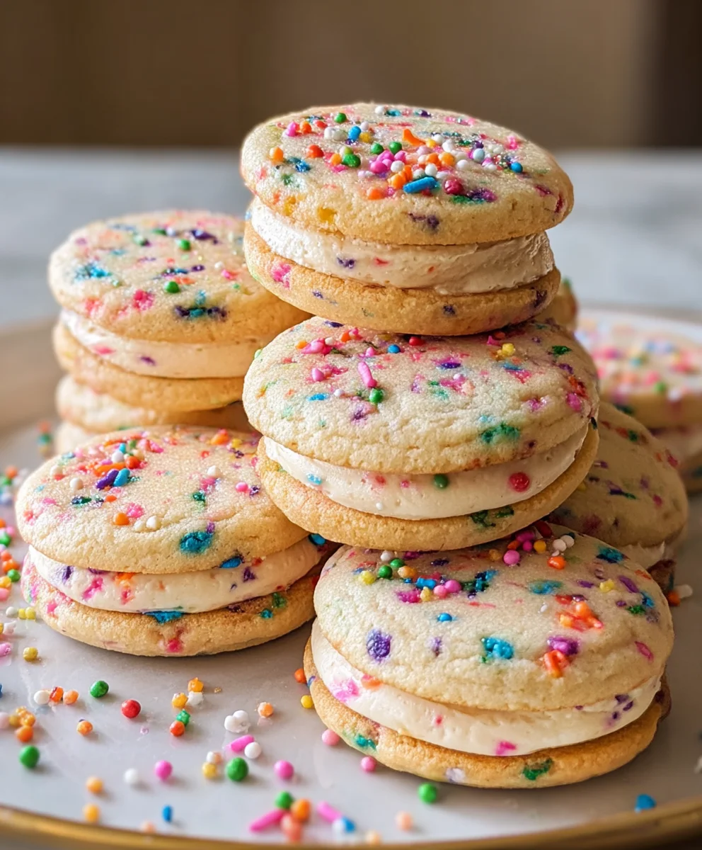 Funfetti Sandwich Cookies - Easy Homemade Treat