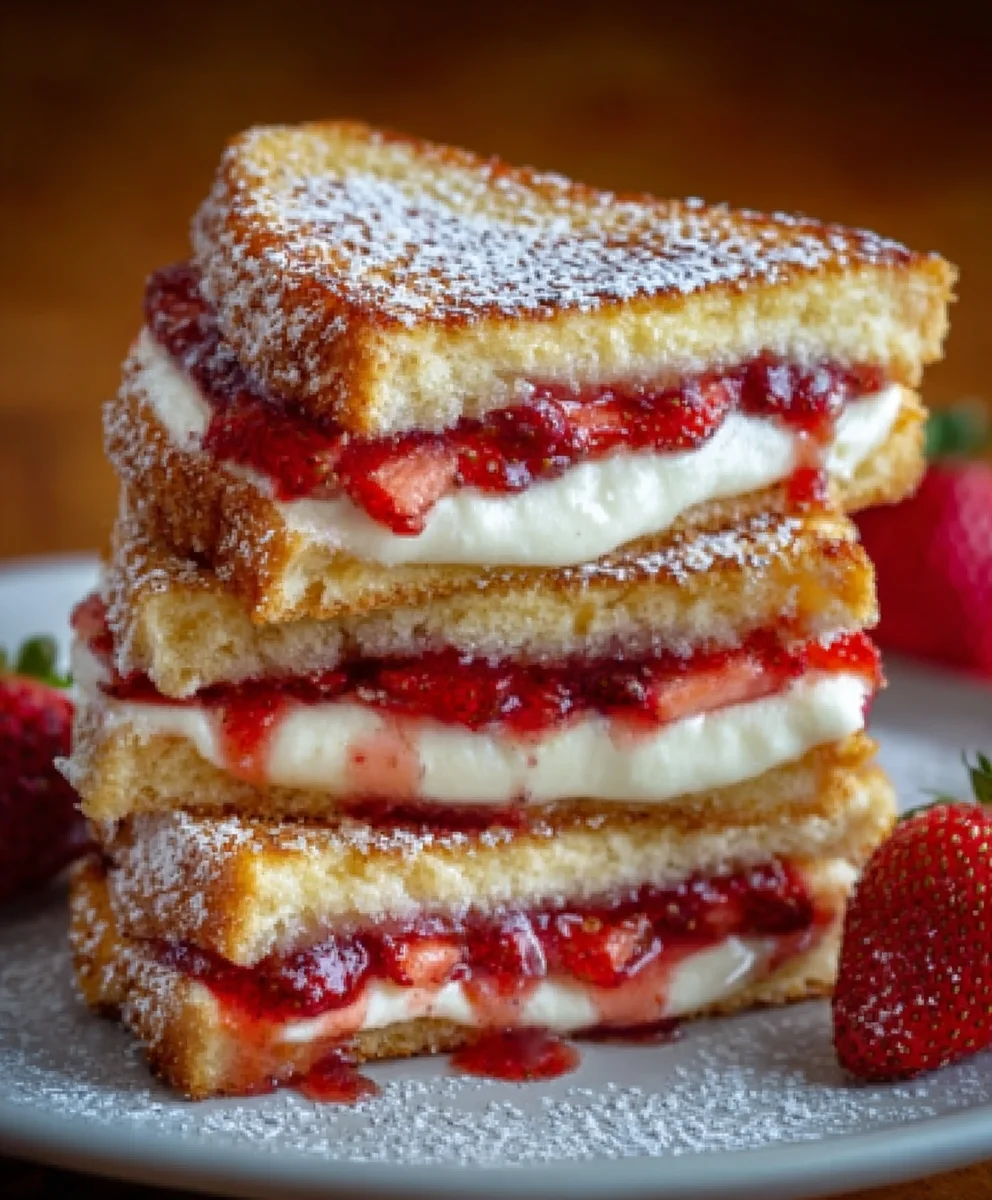 Fried Strawberry Cheesecake Sandwiches-Sweet Treat