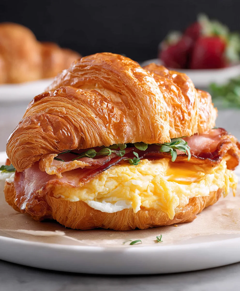 Easy Croissant Breakfast Sandwiches - Quick & Delicious Recipes