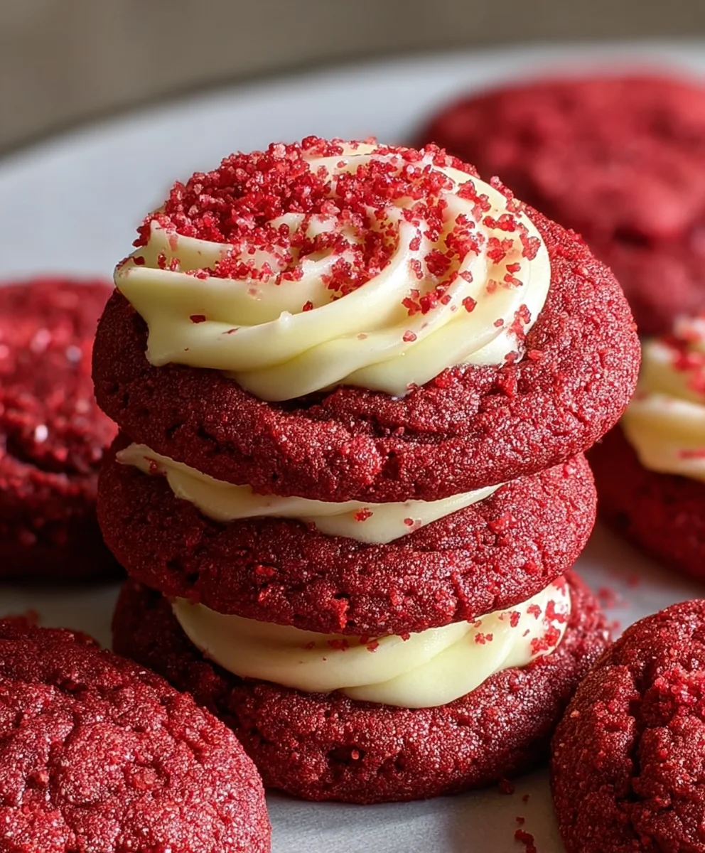 Cream Cheese Red Velvet Cookies-Decadent & Easy Recipe