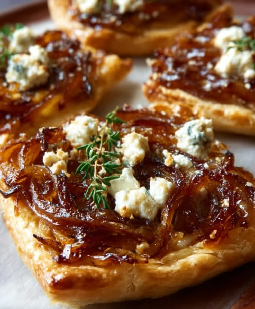 Caramelized Onion Goat Cheese Tarts Easy Recipe