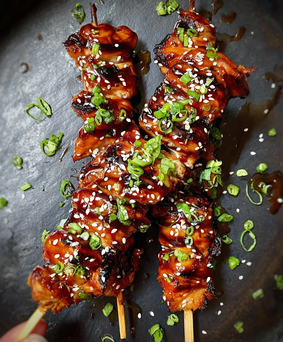 Easy Teriyaki Beef Skewers- Grilled Flavor