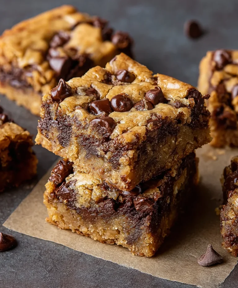 Banana Chocolate Chip Cookie Bars-Easy Recipe