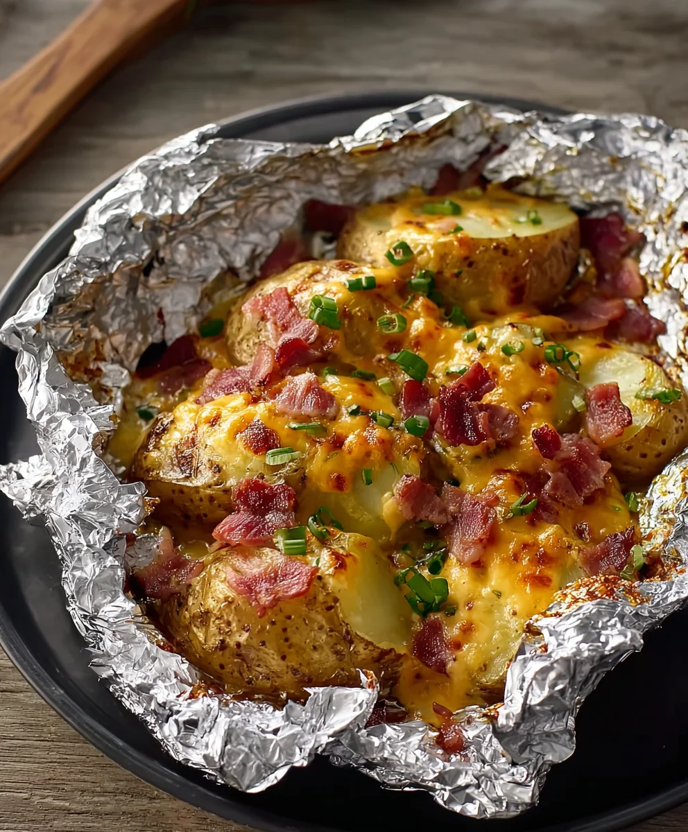 Cheesy Beef Beef Bacon Ranch Potato Foil Packs