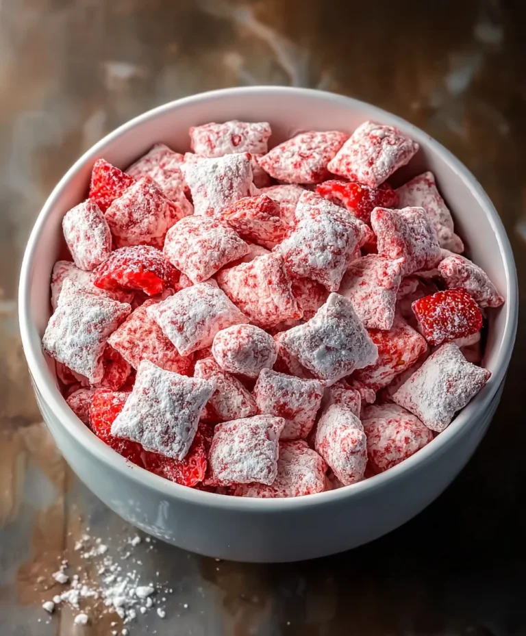 Easy Strawberry Shortcake Puppy Chow Recipe