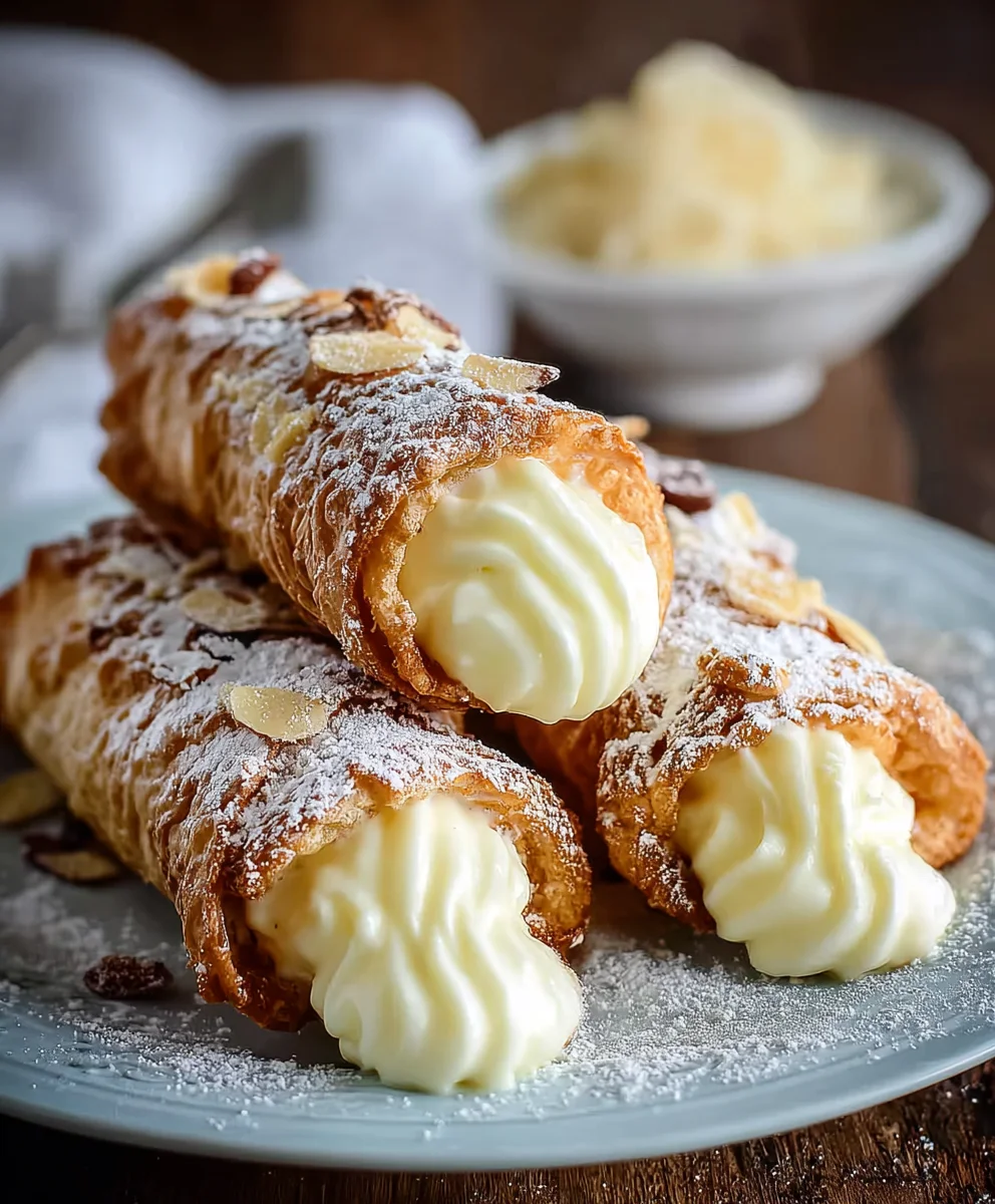 Easy Italian Cream Stuffed Cannoncini-Sweet Pastry Delights
