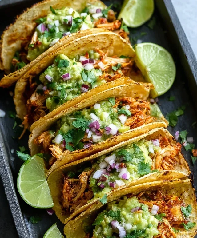 Crispy Poblano Chicken Tacos with Avocado-Jalapeño Salsa
