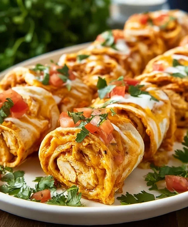 Chicken Enchilada Roll Ups