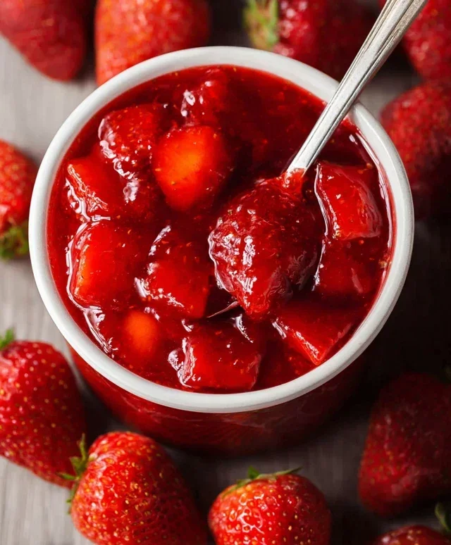 Fresh Strawberry Sauce (Strawberry Topping)