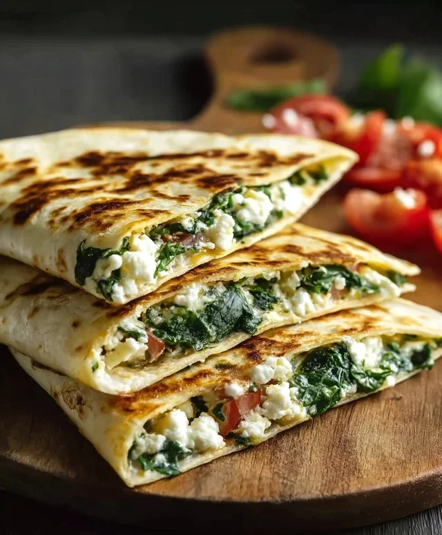 Spinach and Feta Quesadillas
