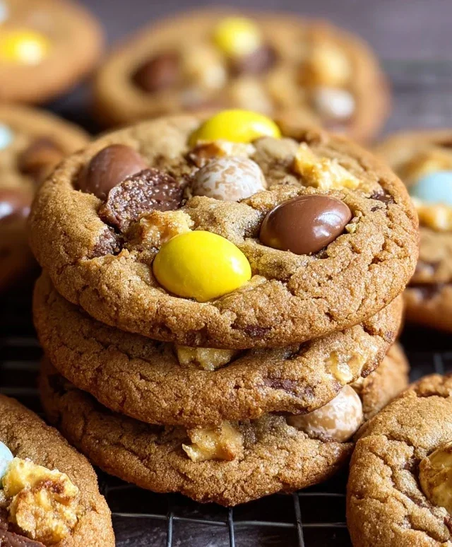Brown Butter Cadbury Egg Cookies