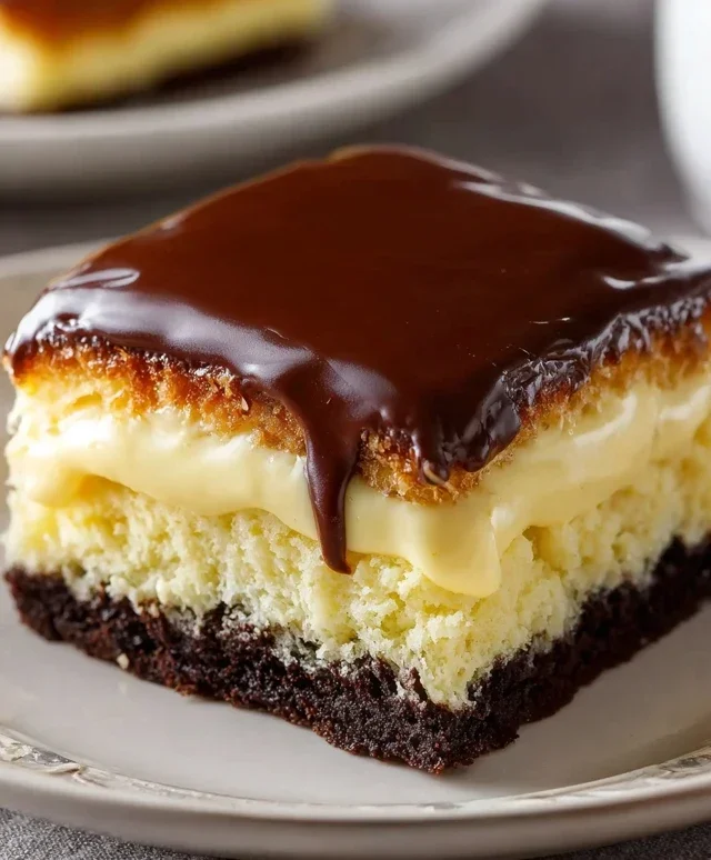 Boston Cream Poke Cake