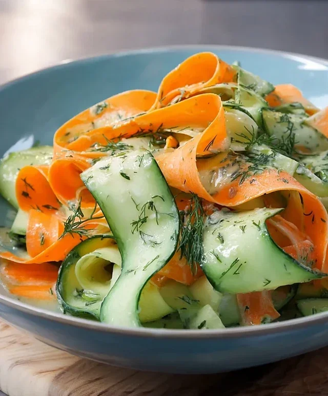 Carrot and Cucumber Ribbon Salad