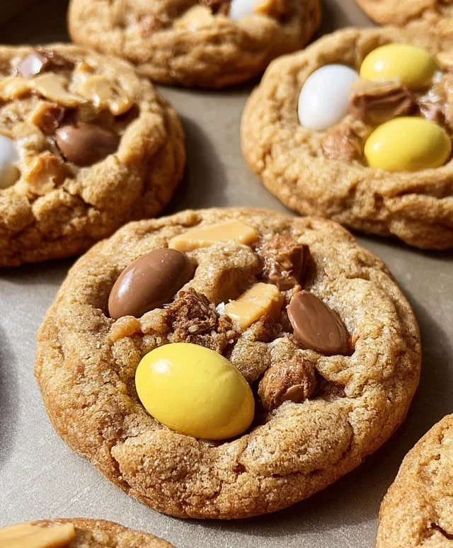 Brown Butter Cadbury Egg Cookies