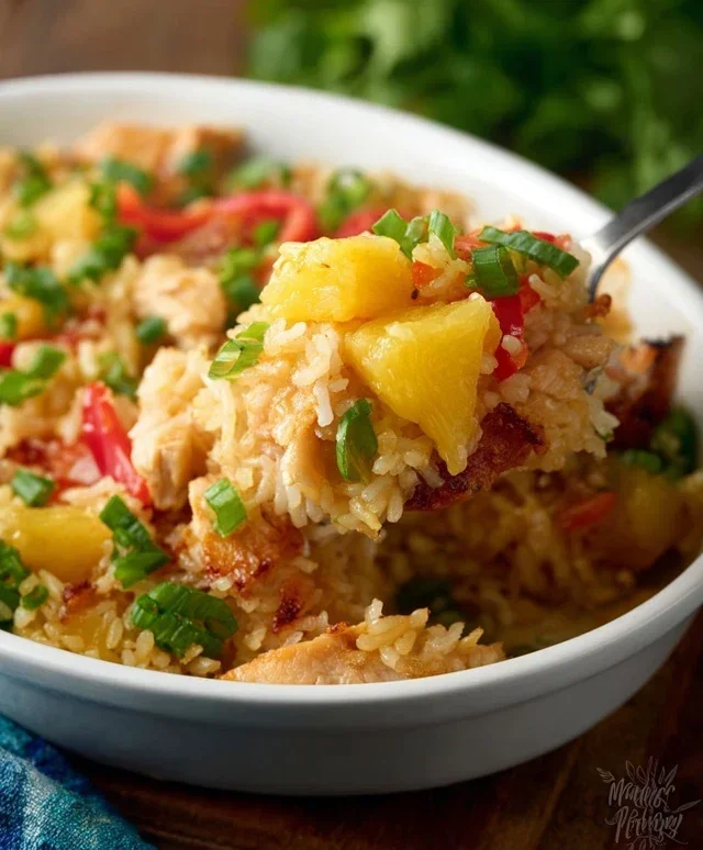 Aloha Pineapple Chicken Rice Casserole
