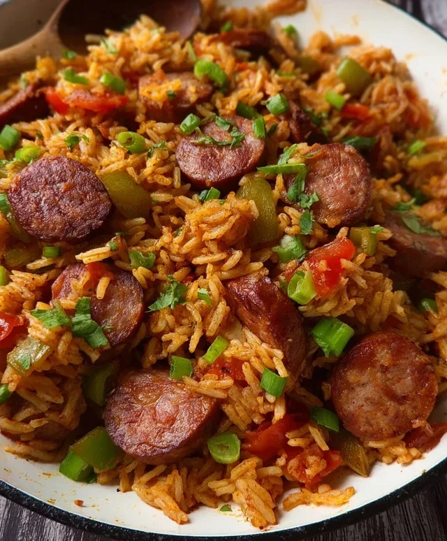 Cajun Sausage and Rice Skillet