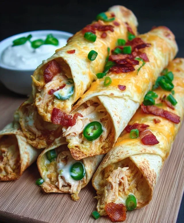 Jalapeno Popper Chicken Taquitos