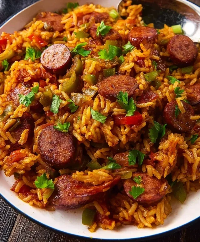 Cajun Sausage and Rice Skillet