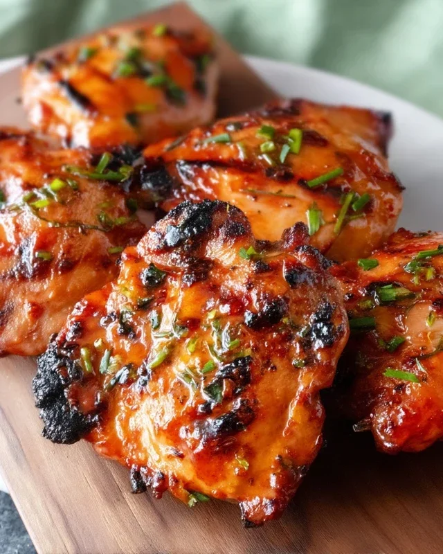 Grilled Honey Buffalo Chicken Thighs