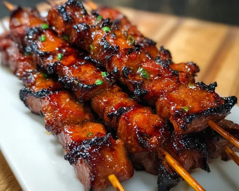 BBQ Beef Skewers with Filipino BBQ Marinade