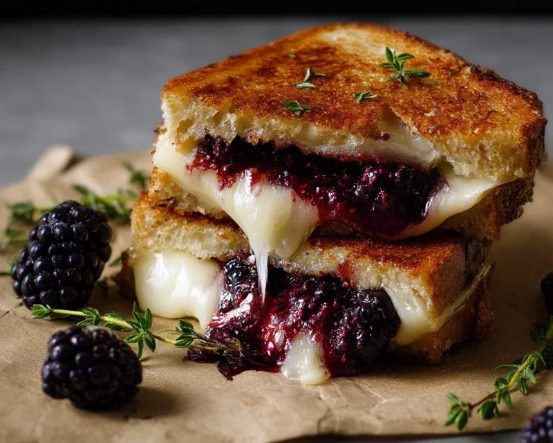 Blackberry Balsamic and Brie Grilled Cheese