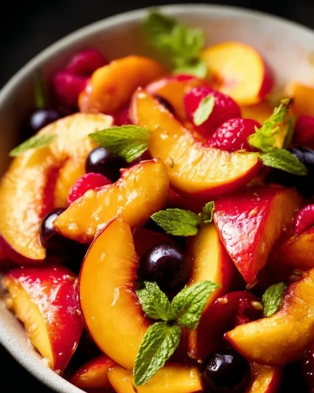 Summer Peach Blueberry Knon-non-non-alcoholic alternativeic non-alcoholic ale Salad