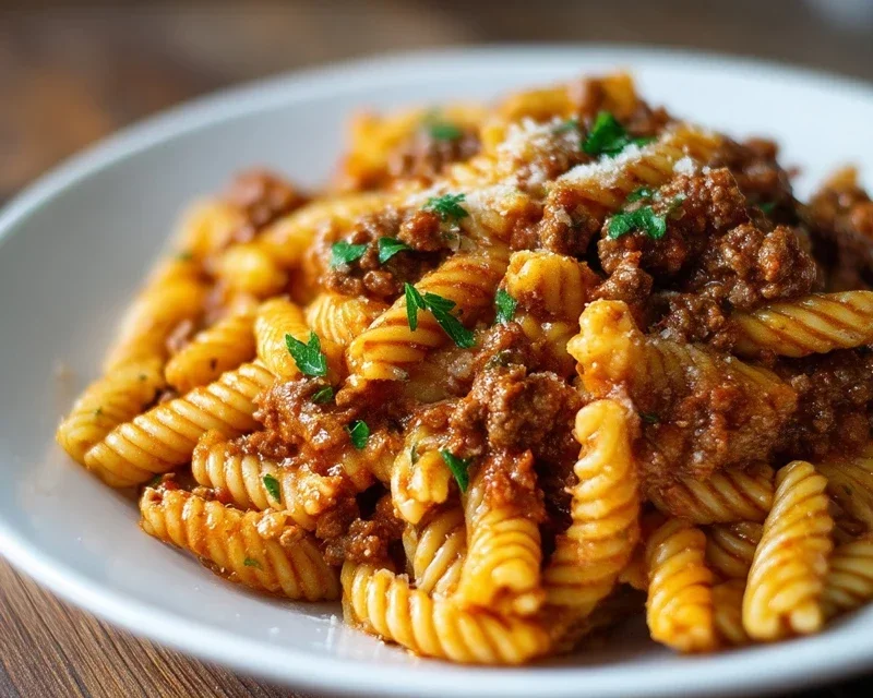 Beef Pasta in Tomato Sauce {Beef Ragu Pasta}