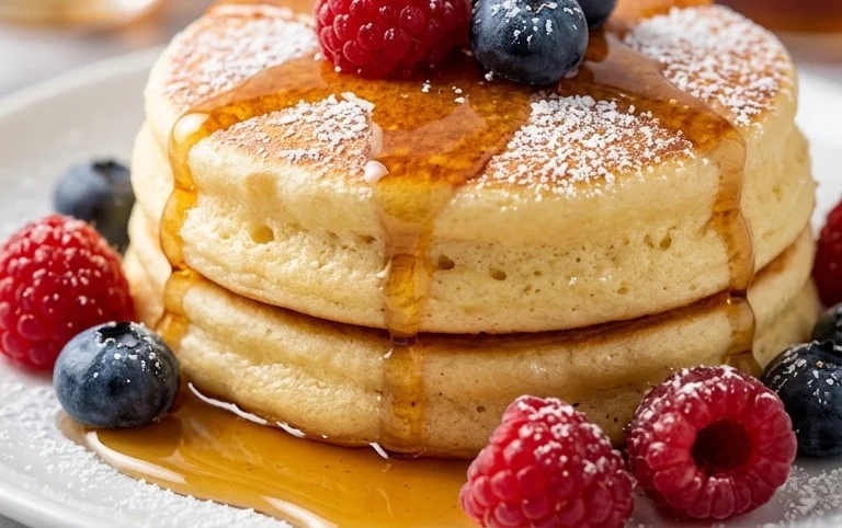 Fluffy Japanese Soufflé Pancakes