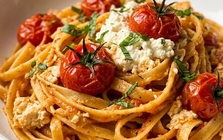 Roasted Tomato and Garlic Ricotta Pasta