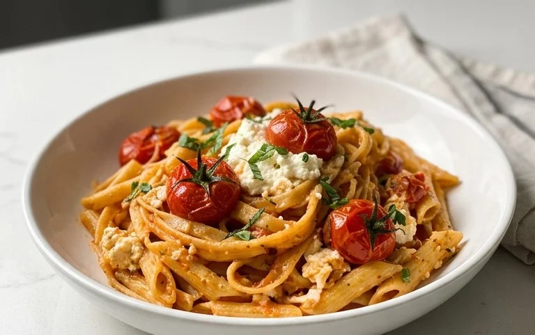 Roasted Tomato and Garlic Ricotta Pasta