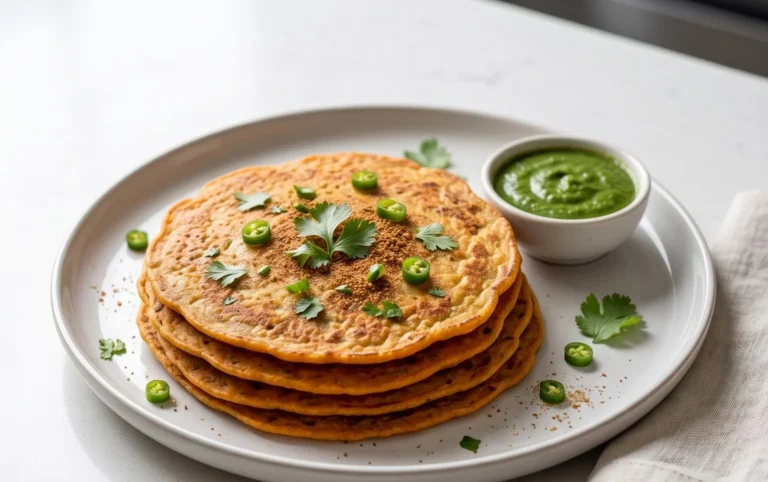 Masoor Dal Chilla | Savory Red Lentil Pancakes