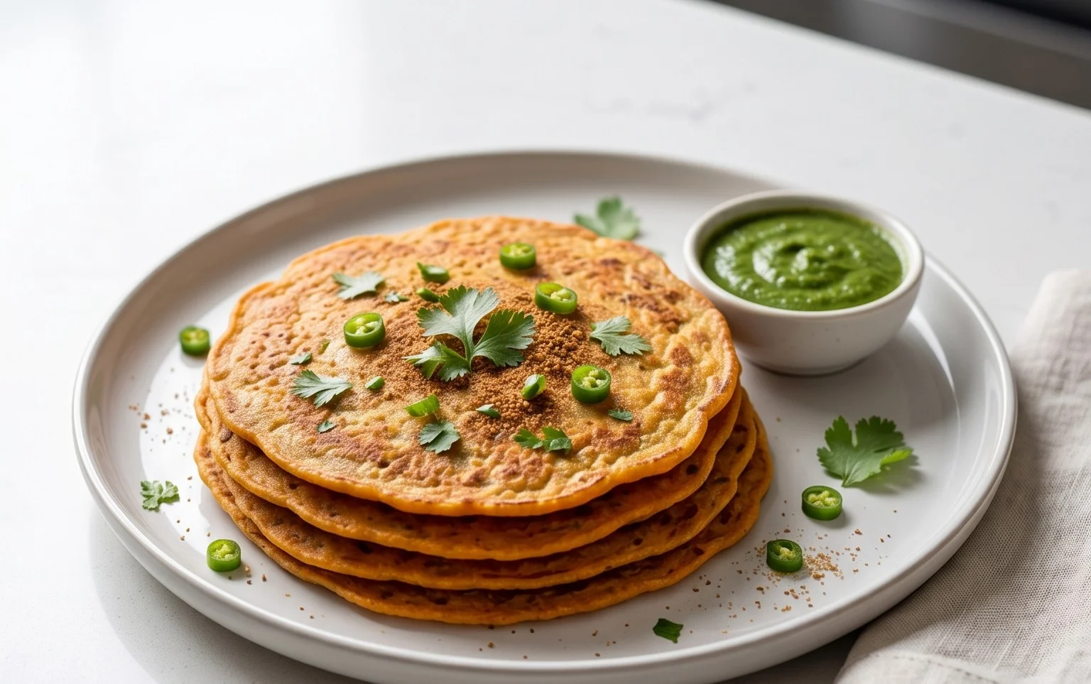 Masoor Dal Chilla | Savory Red Lentil Pancakes