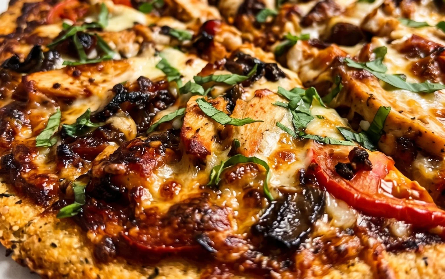 Chicken Crust Pizza (Low Carb + High Protein