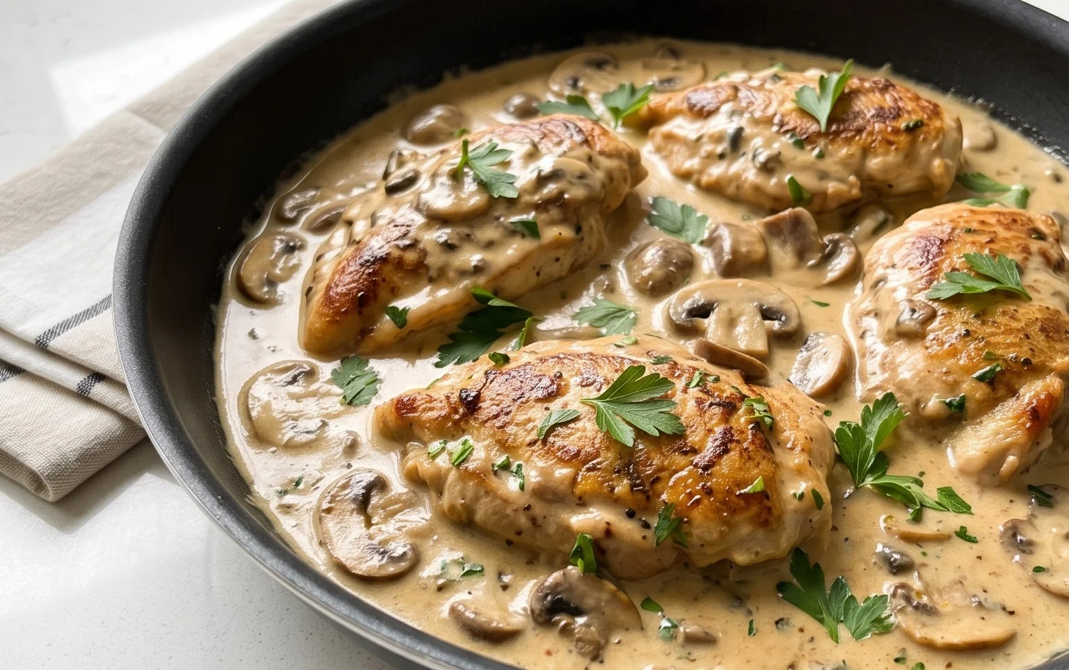 Creamy Mushroom Chicken Recipe