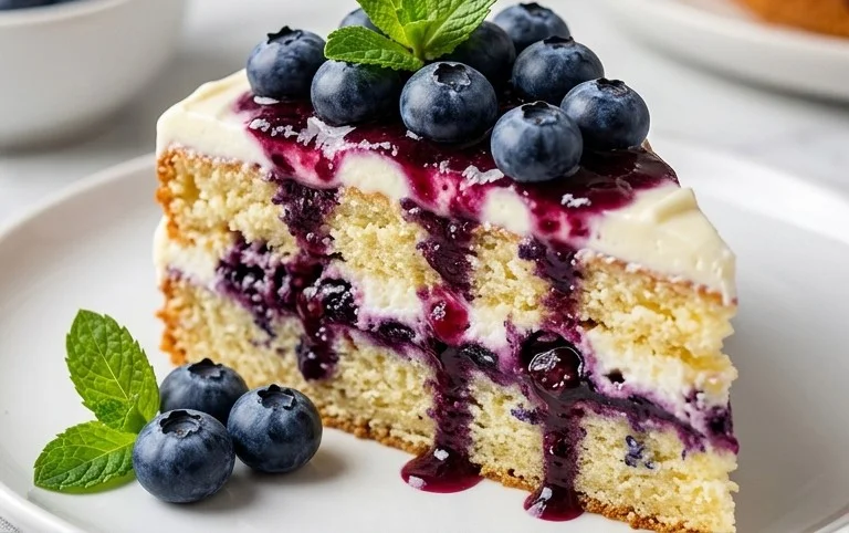 Nova Scotia Blueberry Cream Cake
