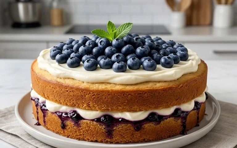Nova Scotia Blueberry Cream Cake