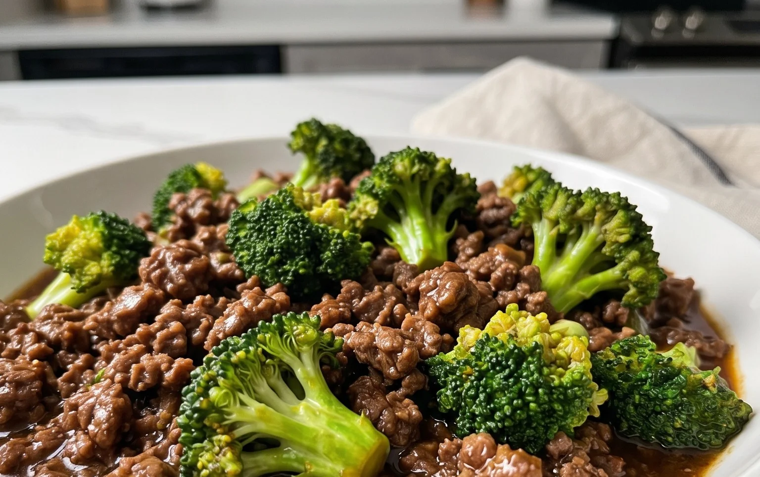 Ground Beef and Broccoli