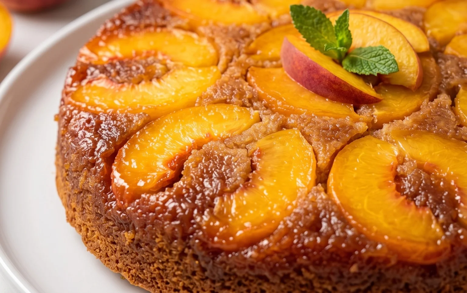 Peach Upside-Down Cake Recipe
