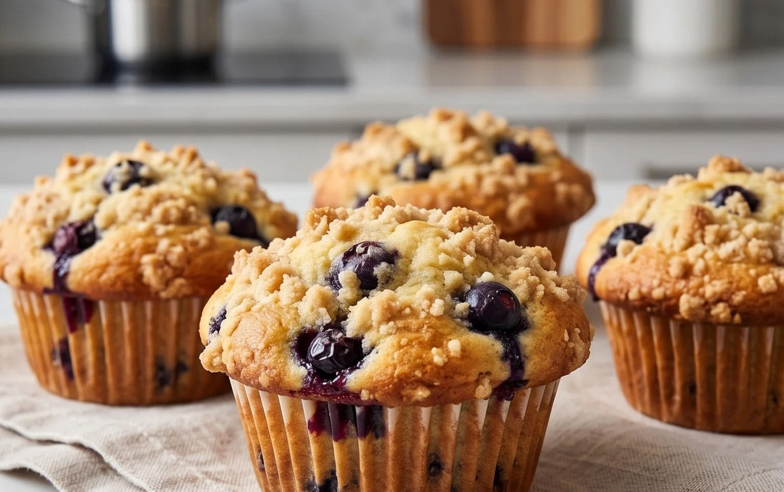 Lemon Blueberry Streusel Muffins