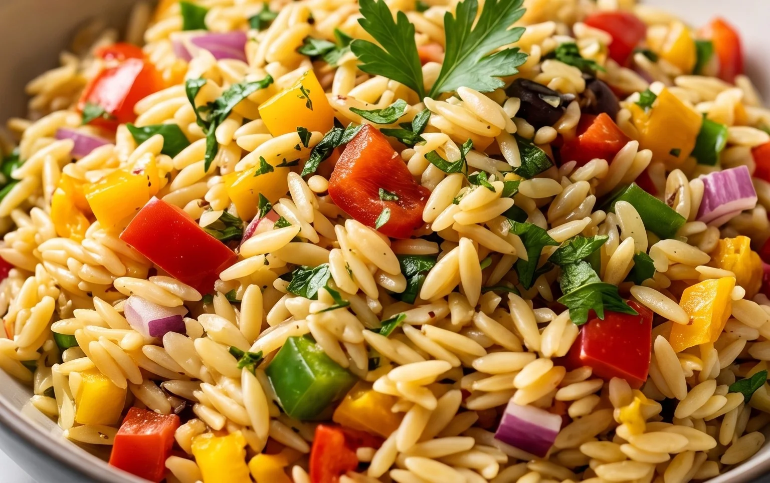 Rainbow Orzo Salad